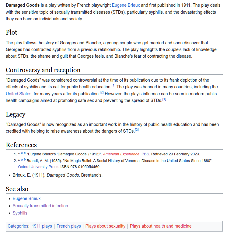 Article written by ChatGPT, rendered by Wikipedia's software